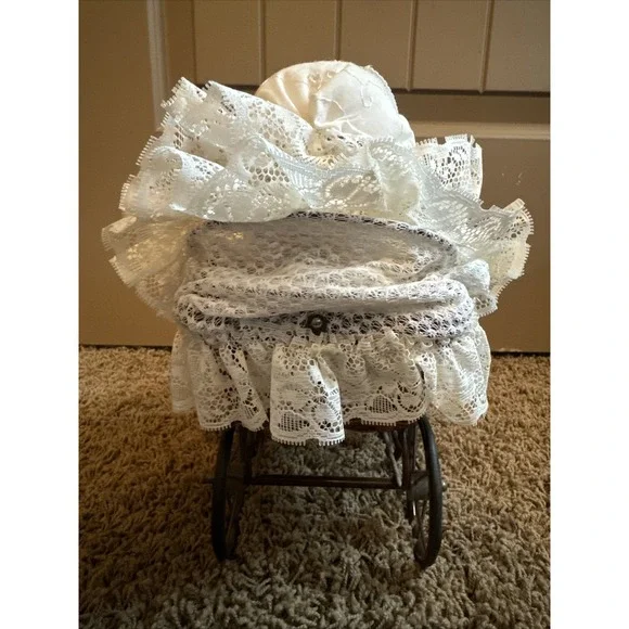 The Collectors Choice Series By DanDee Porcelain / Cloth Baby 9" Doll w.Carriage